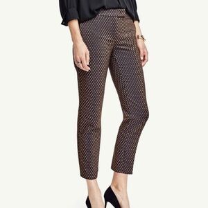 ANN TAYLOR Devin Fit Jacquard Straight Leg Trouser Pants—SZ. 4